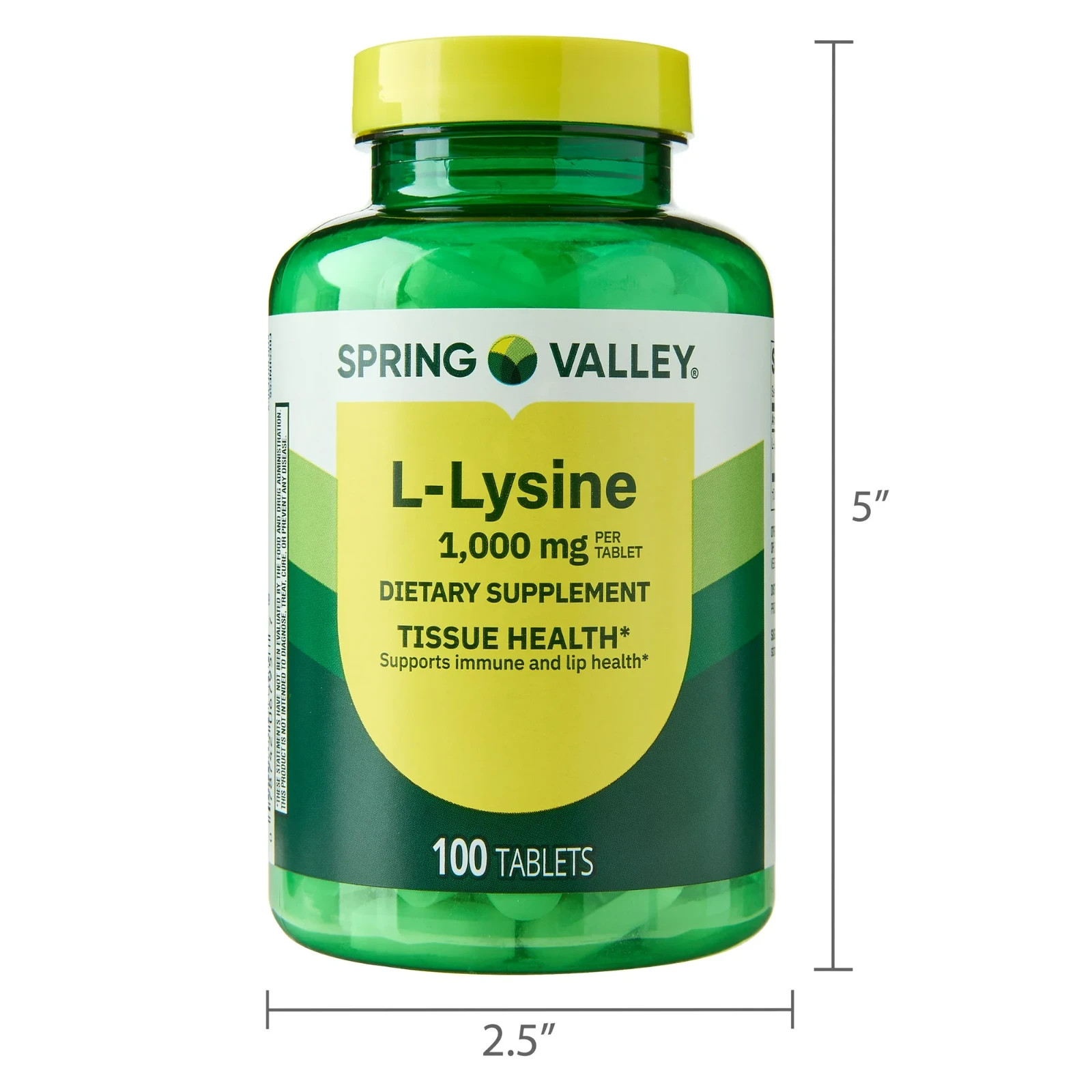 Spring Valley L-lysine Tablets 1000 mg 100 Tablets Fresh Stock Free Shipping