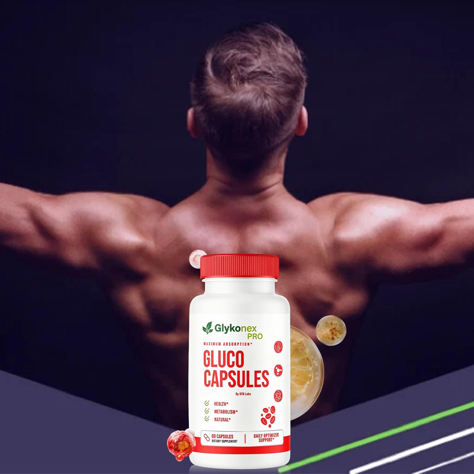 GlykoNex Gluco Capsules Blood Health Support Dietary Supplement 60 Capsules