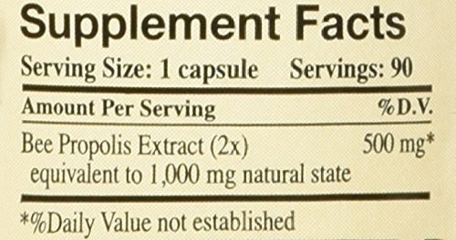 Raw Propolis 1000mg – Unprocessed Bee Extract, 90 Capsules, Immune Support