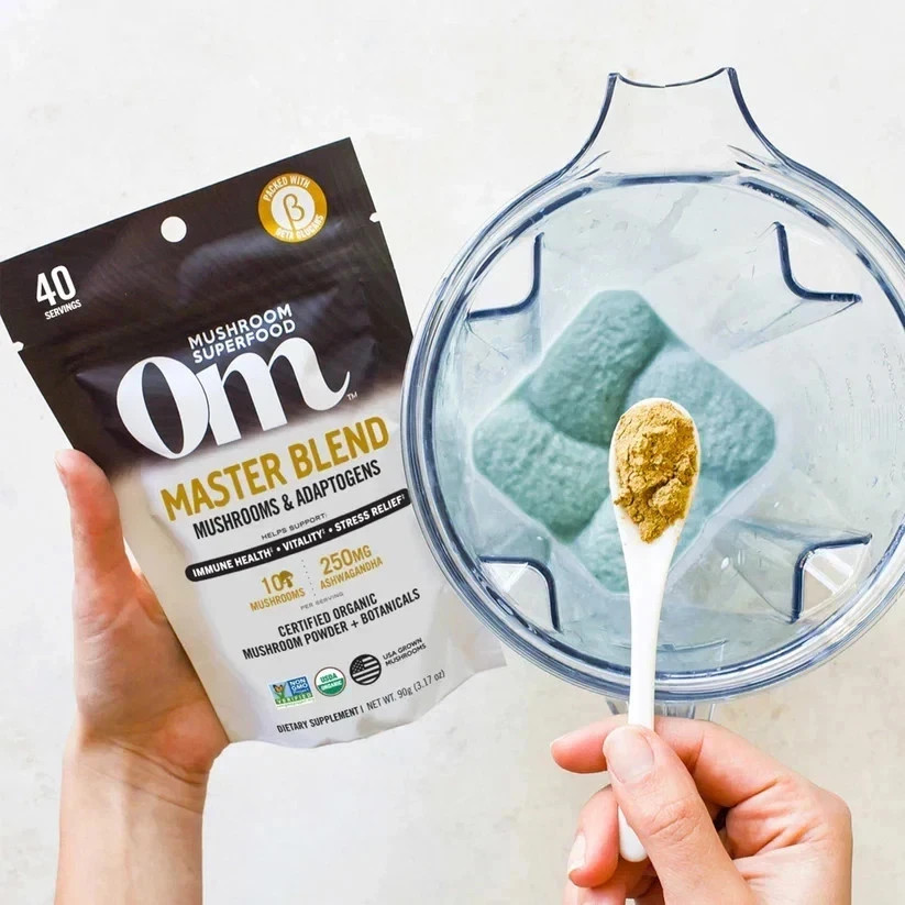 Om Mushroom Superfood Master Blend – Certified Organic Mushroom Powder – 80 Ser