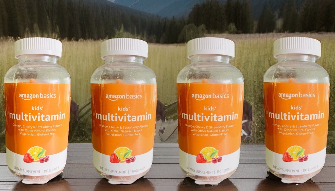 Amazon Basics Kids Multivitamin 190ct – 4 PACK – 760 Total Gummies – EXP 08/2026