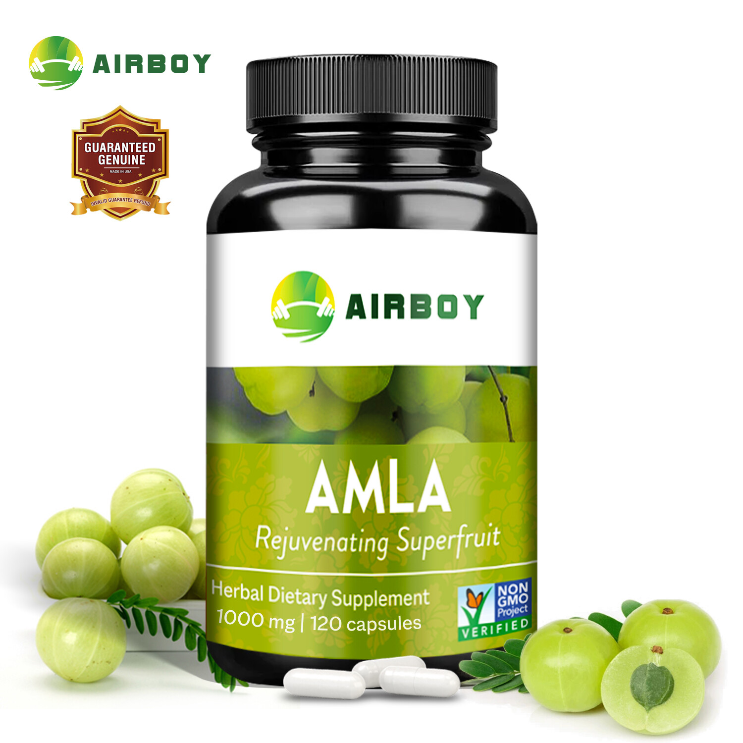 120pcs Amla 1000mg – Detox, Antioxidant, Immune Support, Fighting Free Radicals
