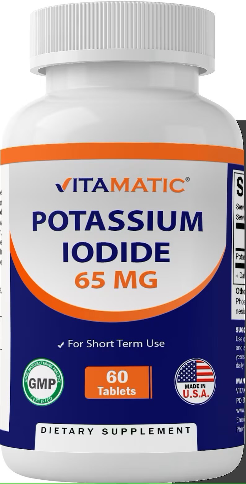 Vitamatic Potassium + Iodide 65 mg ~ 60 ct ~ Thyroid Support ~ 10/2025