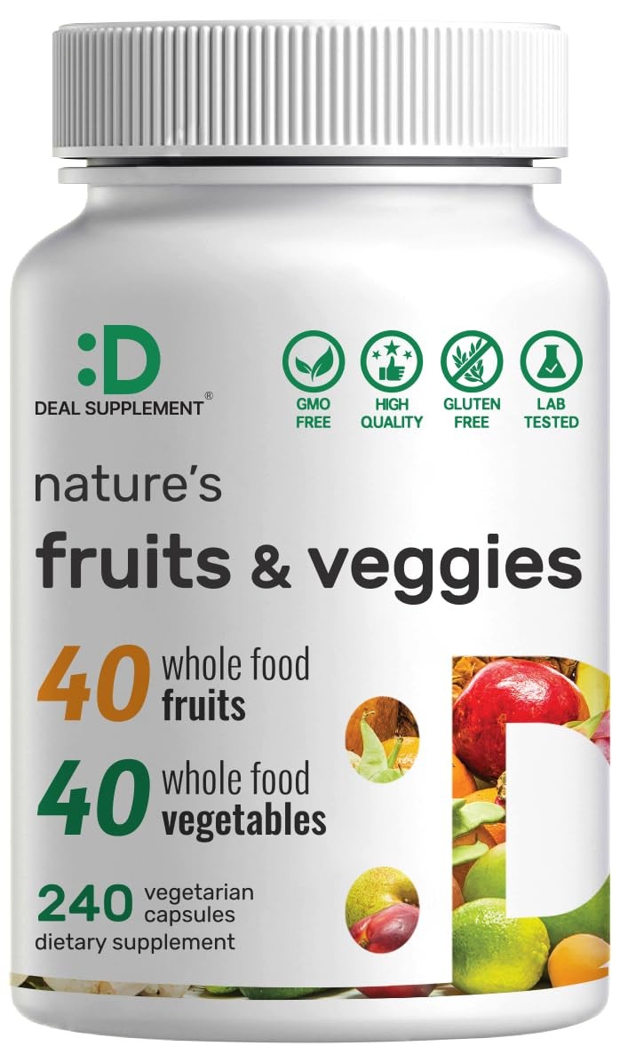 Nature’s Fruits & Veggies Supplement, 240 Veggie 240 Count (Pack of 1)
