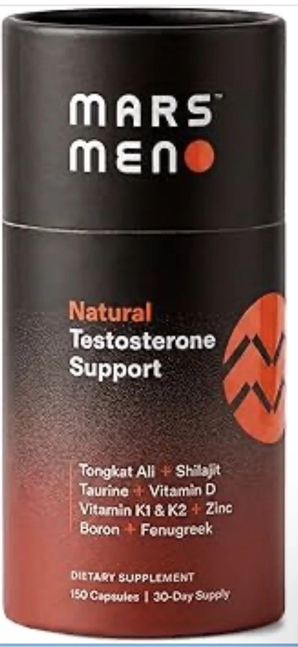 💪MARS MEN Testosterone Booster Men Natural Supplement 05/29 with Pill Tin