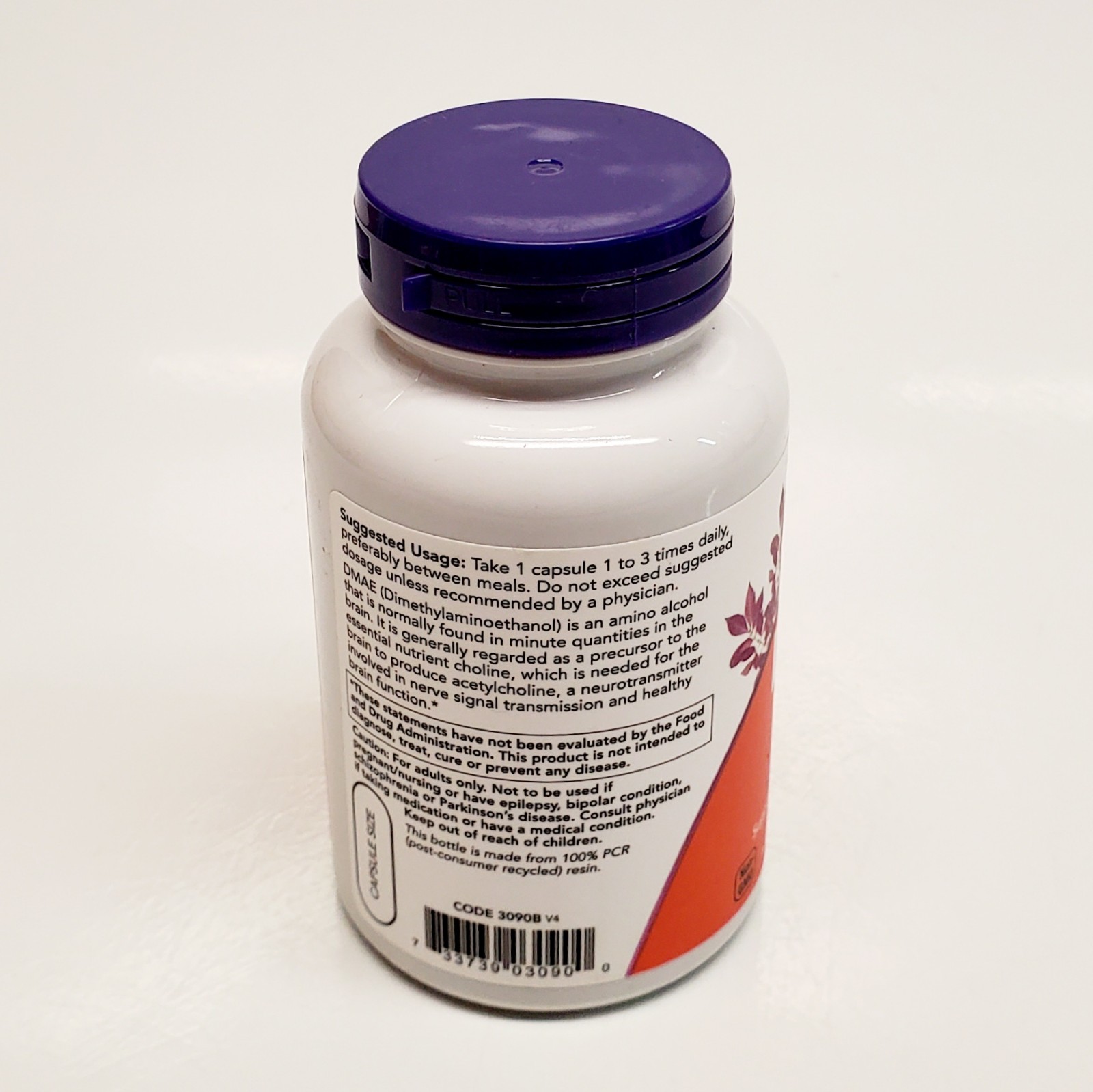 Now DMAE 250mg 100 Veg Caps Dimethylaminoethanol Healthy Brain 06/2027EXP