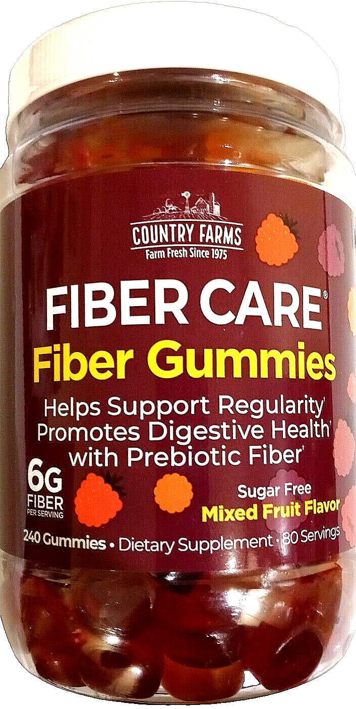Country Farms Fiber Care 240 Prebiotic Fiber Gummies Mixed Fruit EXP 09/2025