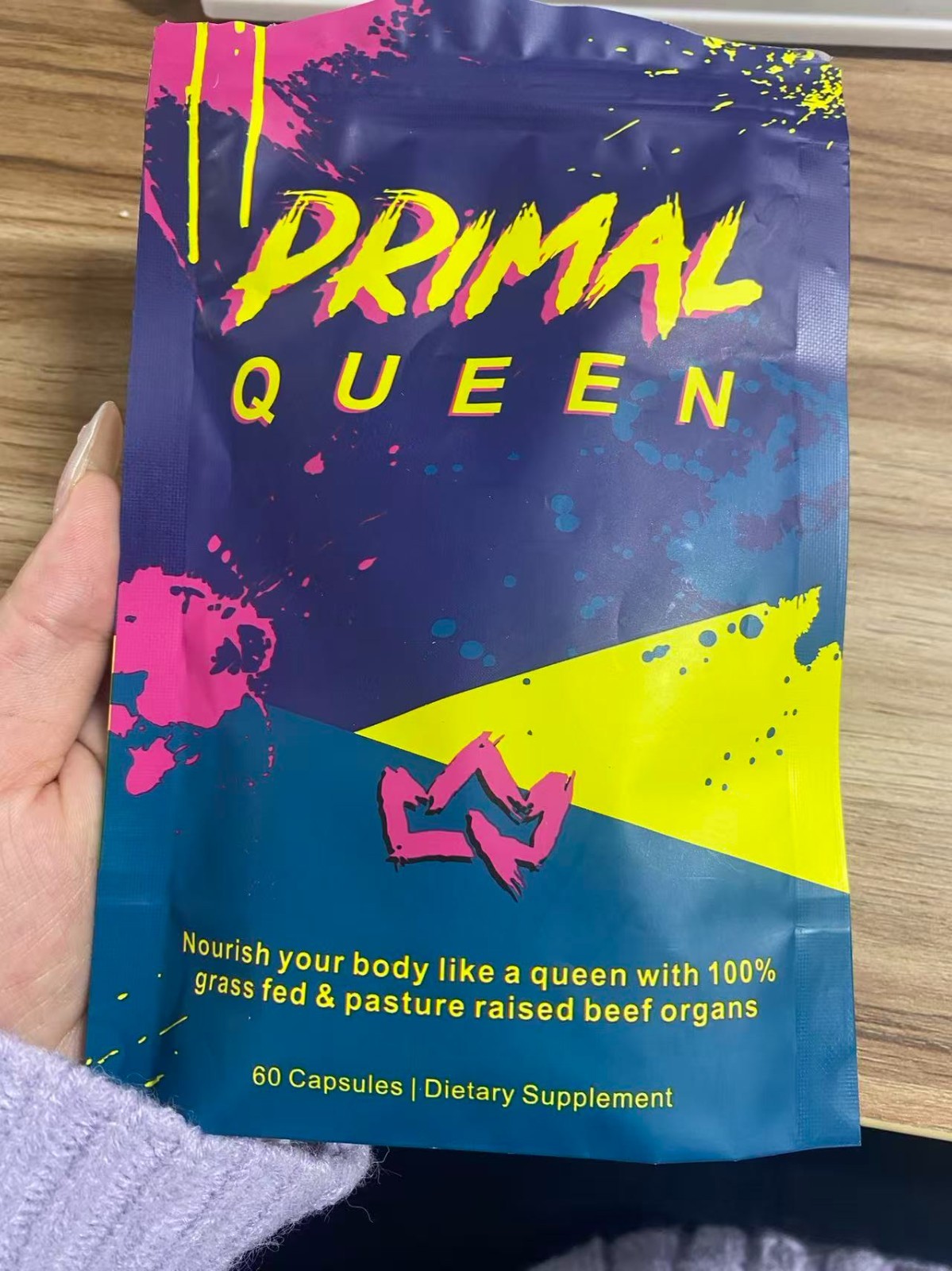 3PCS Primal Queen Grass Fed OrganSupplement Hormone Support Capsules60Count