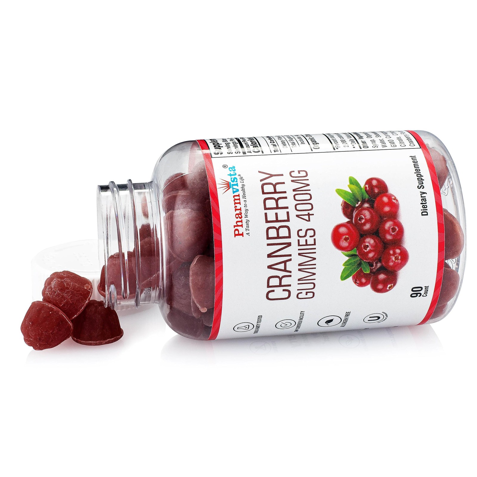 Cranberry Gummies for Kids & Adults 400mg-Gluten Free Allergen Free Nutrient …