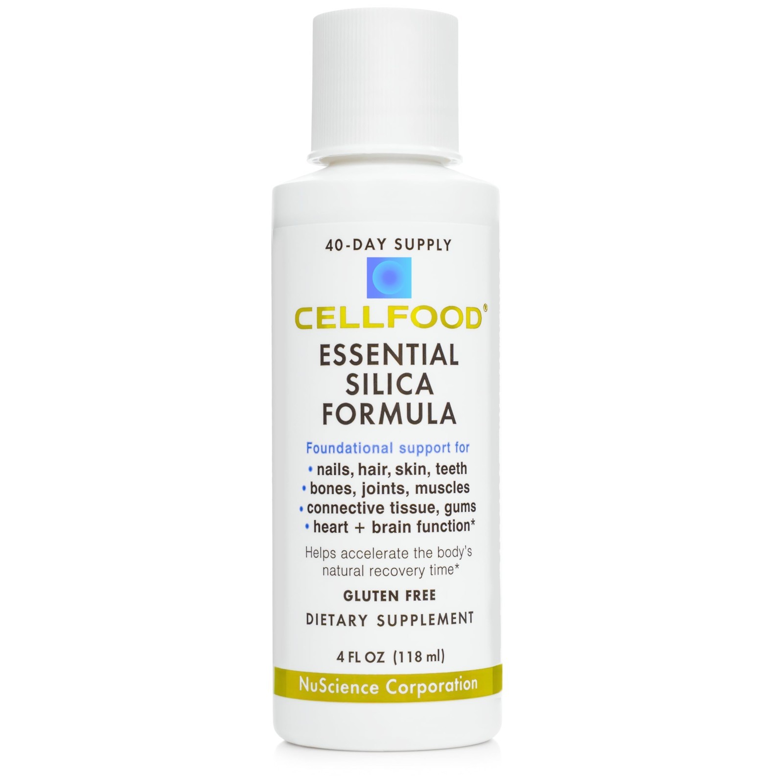 Anti-Aging Silica Liquid Supplement – 4 fl oz – Supports Bones, Joints, Hair, Sk