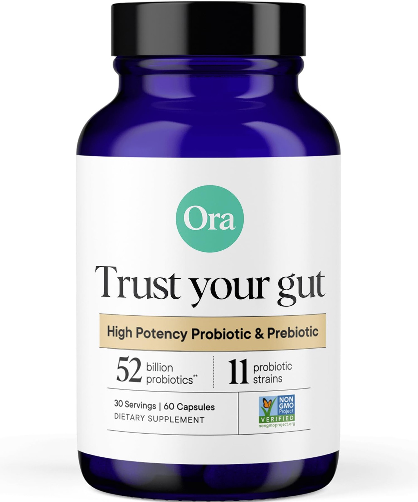 Ora Organic Probiotics with Prebiotics – 52 Billion CFU 11 Clinically Studied…