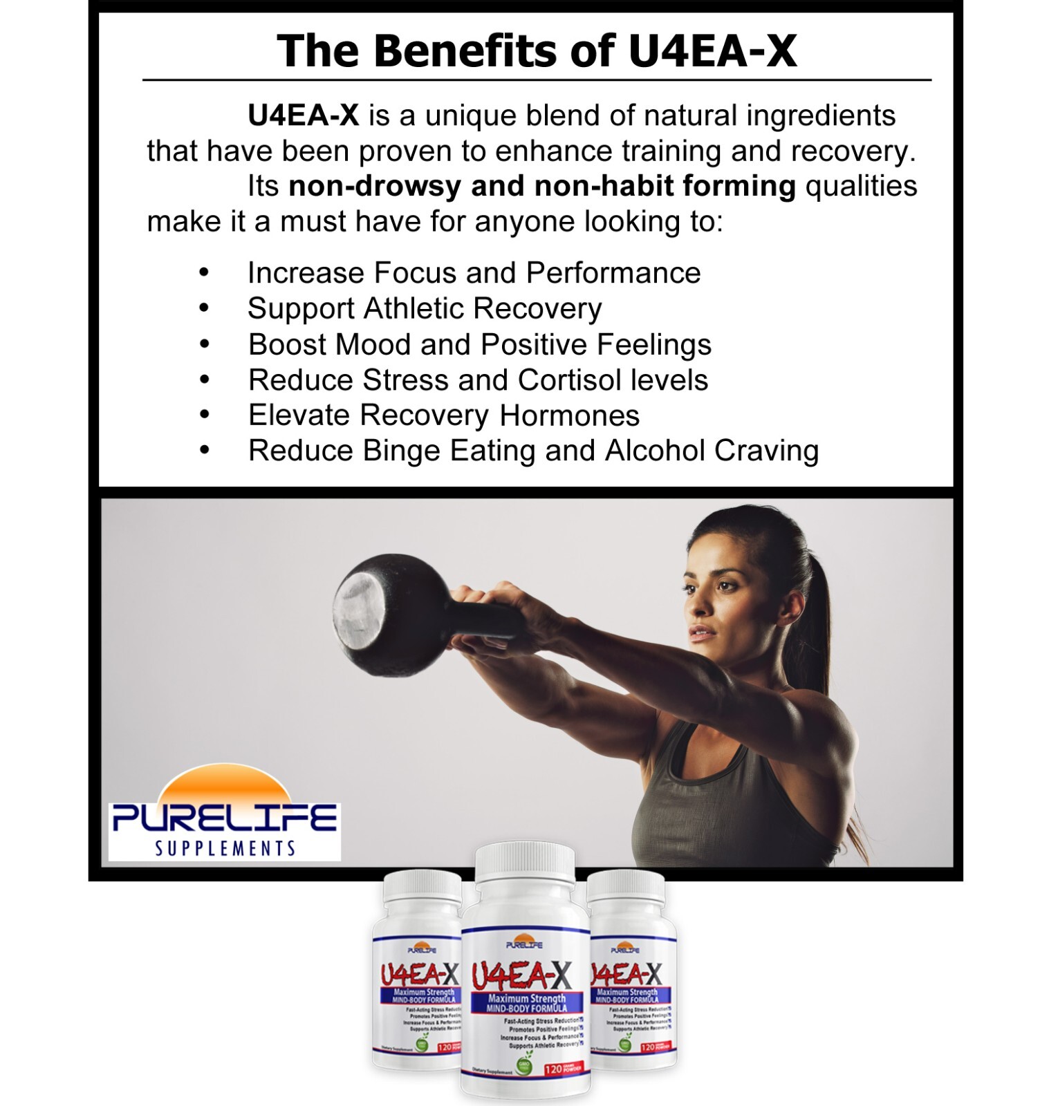 Purelife U4EA-X – Stress Relief and Performance Recovery Powder (120g)