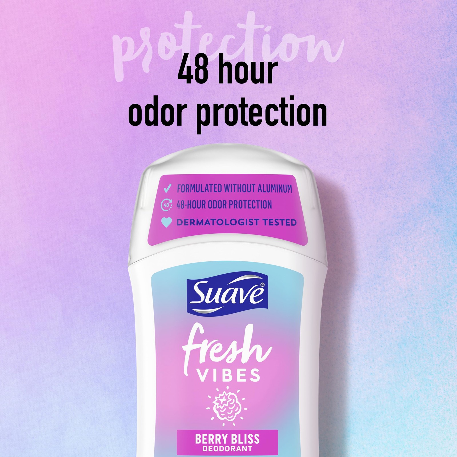 Suave Fresh Vibes Deodorant Stick Berry Bliss Aluminum 2.6 Fl Oz (Pack of 1)
