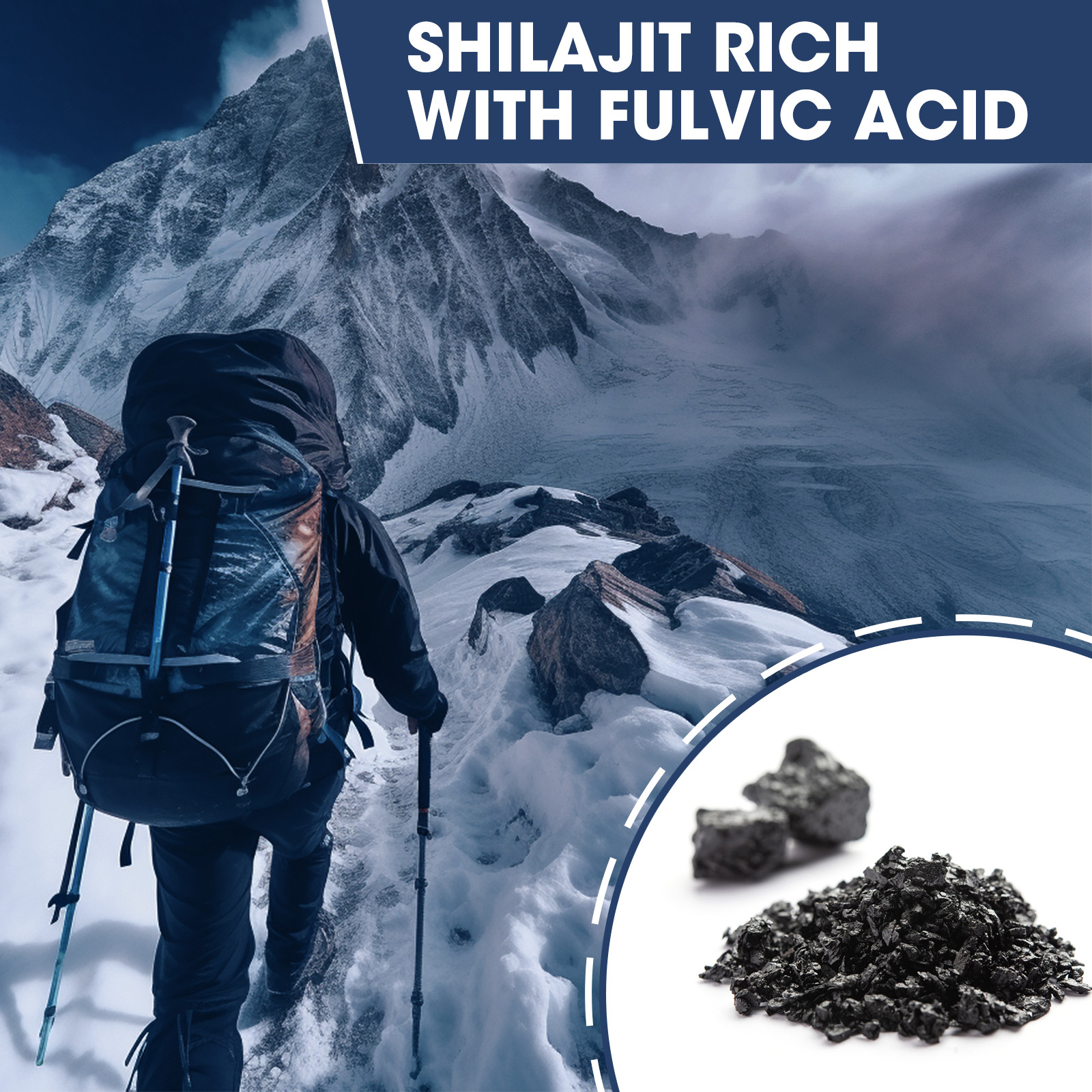 Himalayan Premium Pure Shilajit 90×2 Caps，Organic, Extremely Potent, Fulvic Acid
