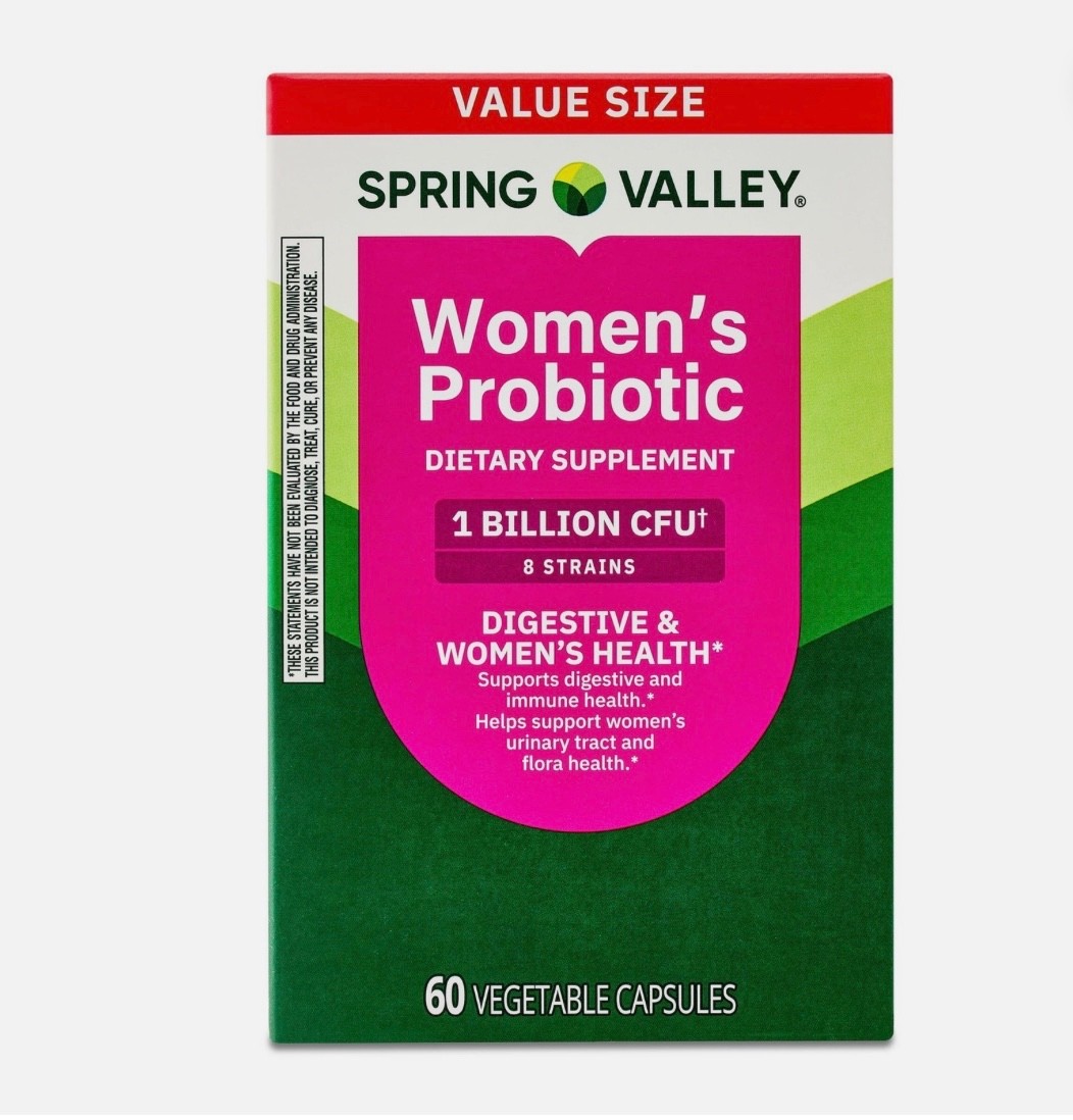 Spring Valley Women’s Probiotic Dietary Supplement Vegetarian Capsules, 60 Count