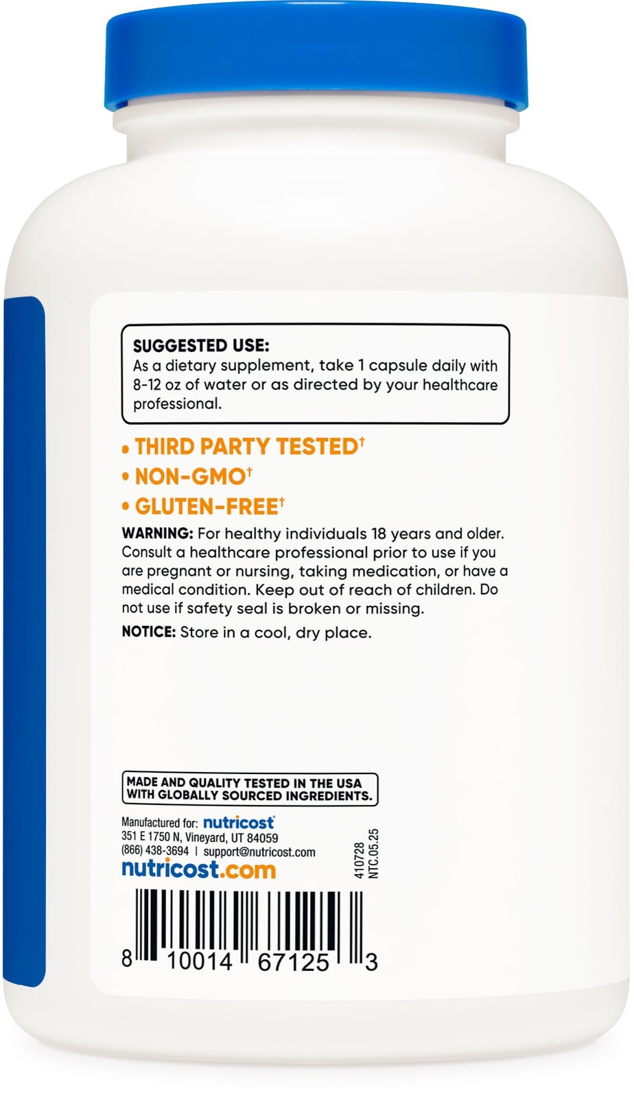 Nutricost L-Arginine L-Citrulline Complex 750mg, 240 Count (Pack of 1), Red