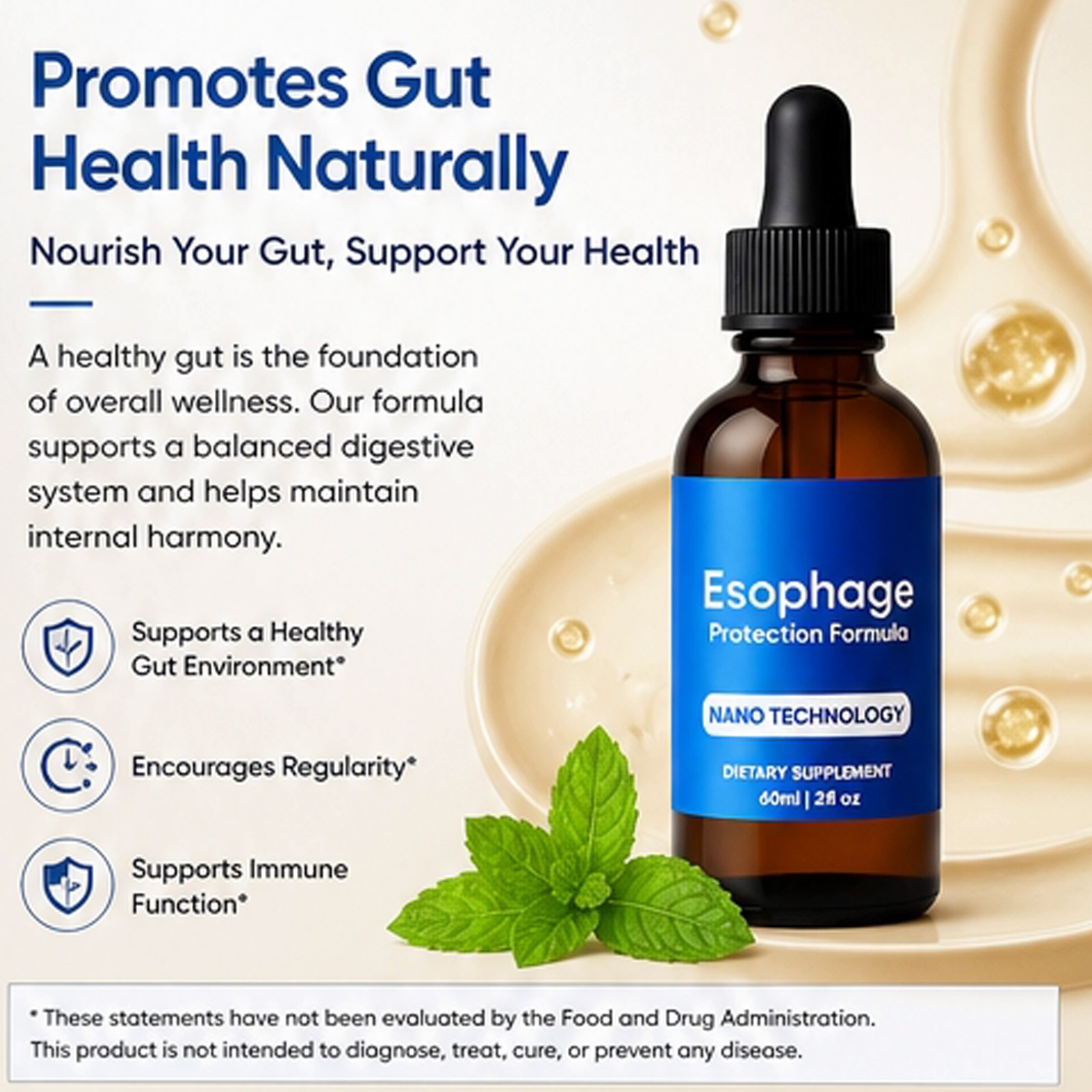 Powered Esophageal Drops 60ML Stomach Digestive Support Drops 2oz