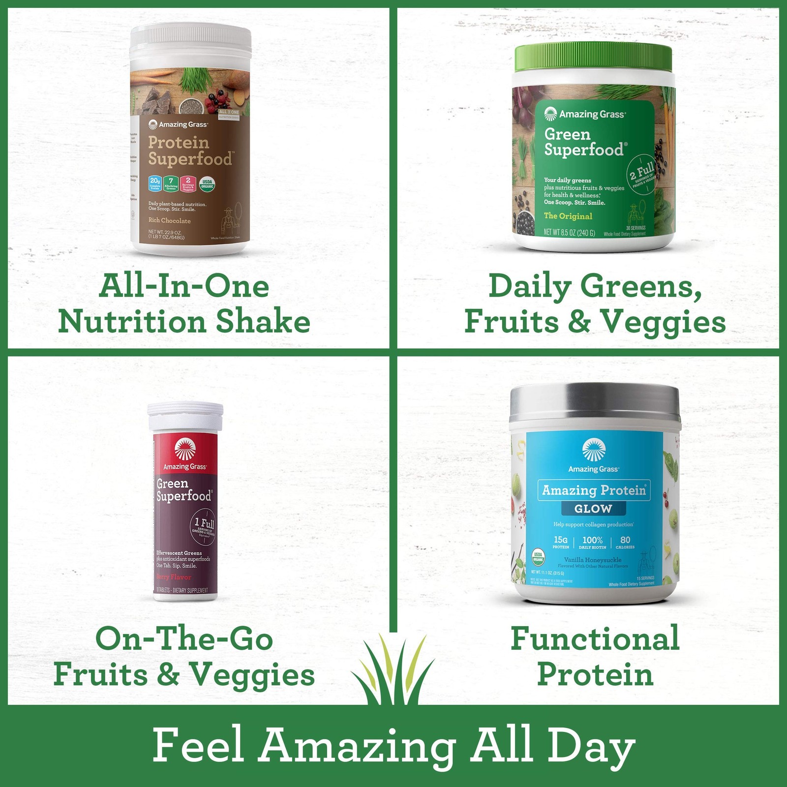Amazing Grass Effervescent Tablets: Green Superfood Water Flavoring Tablet wi…