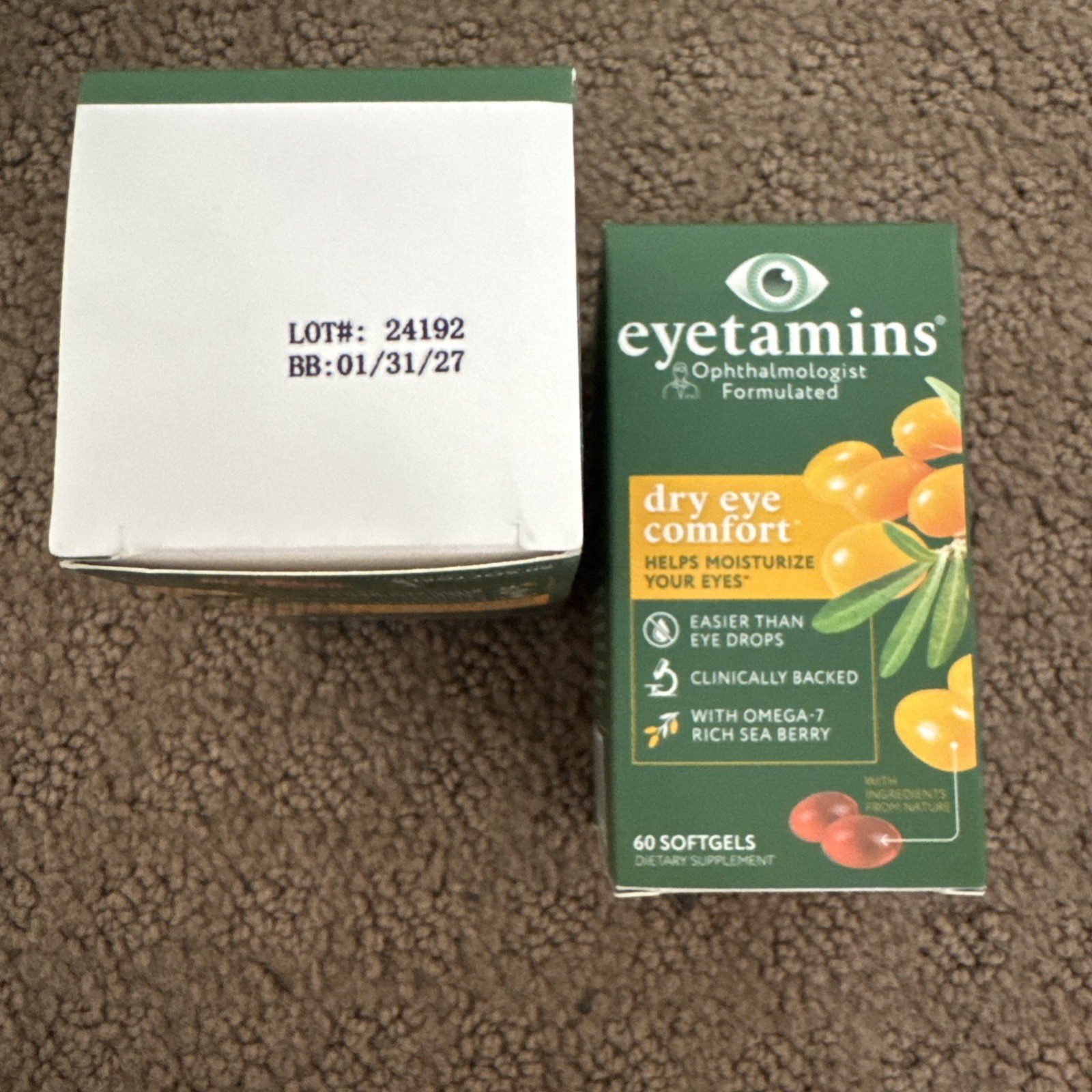 Dry Eye Comfort – 60 Softgels – Ophthalmologist – Formulated Eyetamins (01/27)