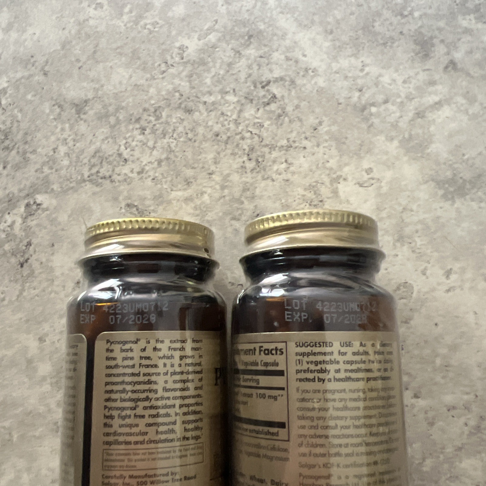 2X Solgar Pycnogenol 100mg Vegetable Capsule – 30 Count (02306) EXP 07/2028