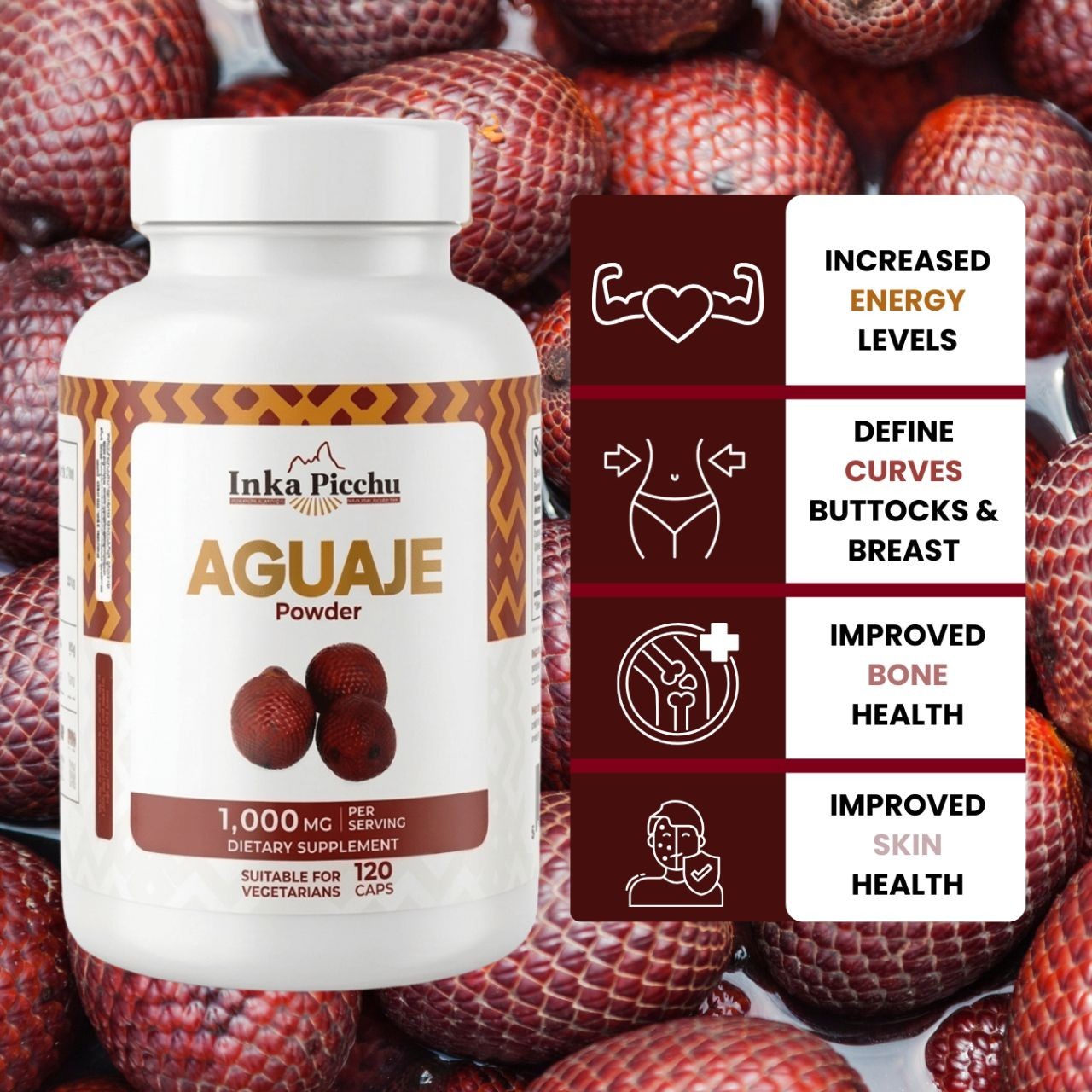 Aguaje Women’s Supplement 120 Capsules 1000mg Per Serving Femenine Support