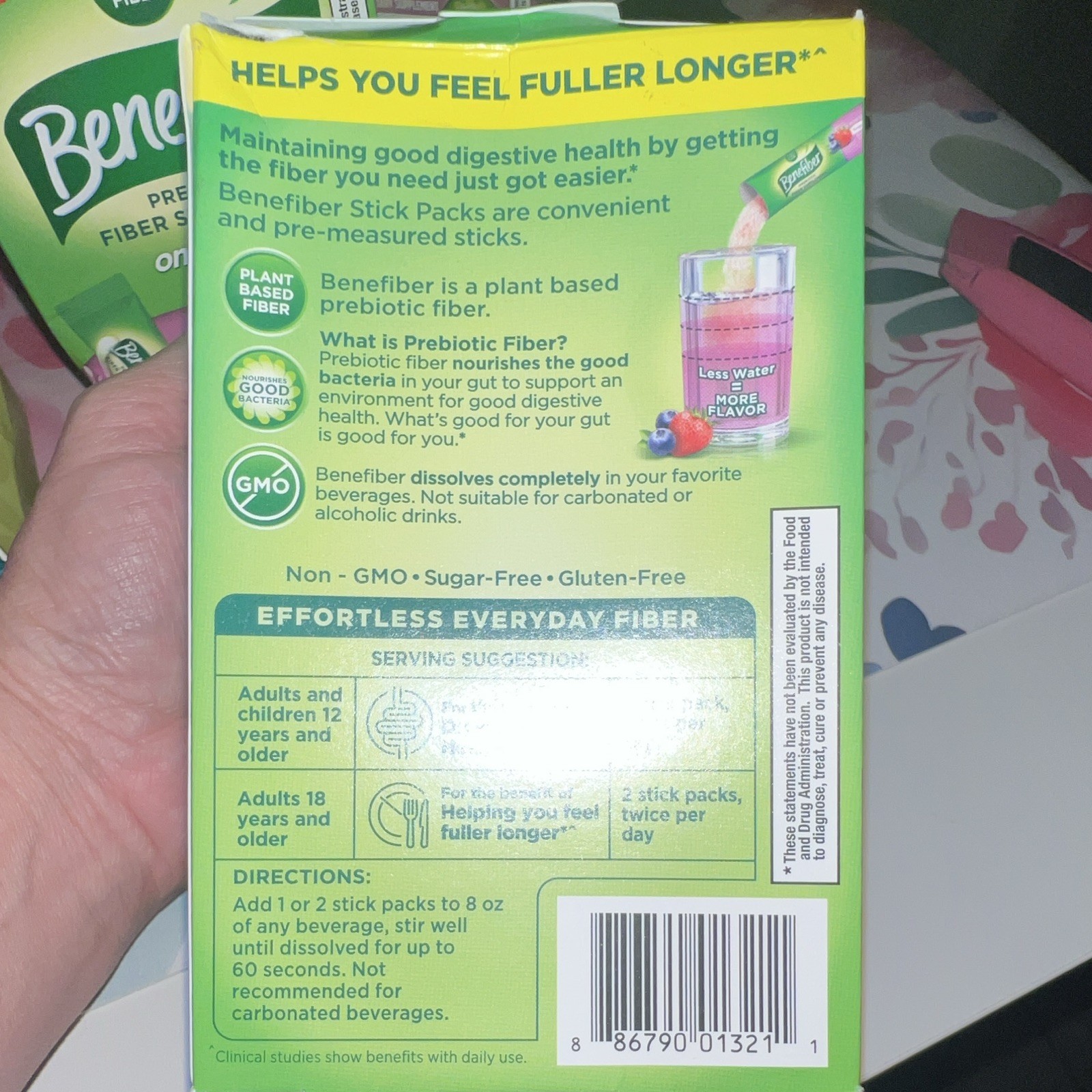 Benefiber On the Go Prebiotic Fiber Supplement Powder
