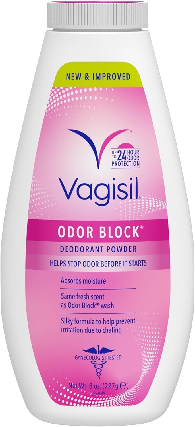 Vagisil Odor Block Deodorant Powder for Women, Helps to 8 Ounce (Pack of 1)