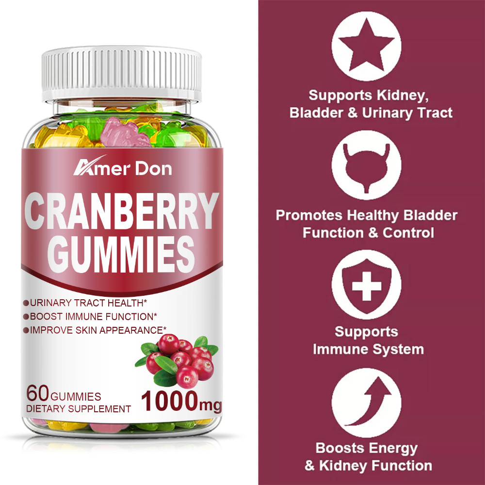 Cranberry Gummies Urinary Tract – UTI Cystitis, Supports System & Immune Health