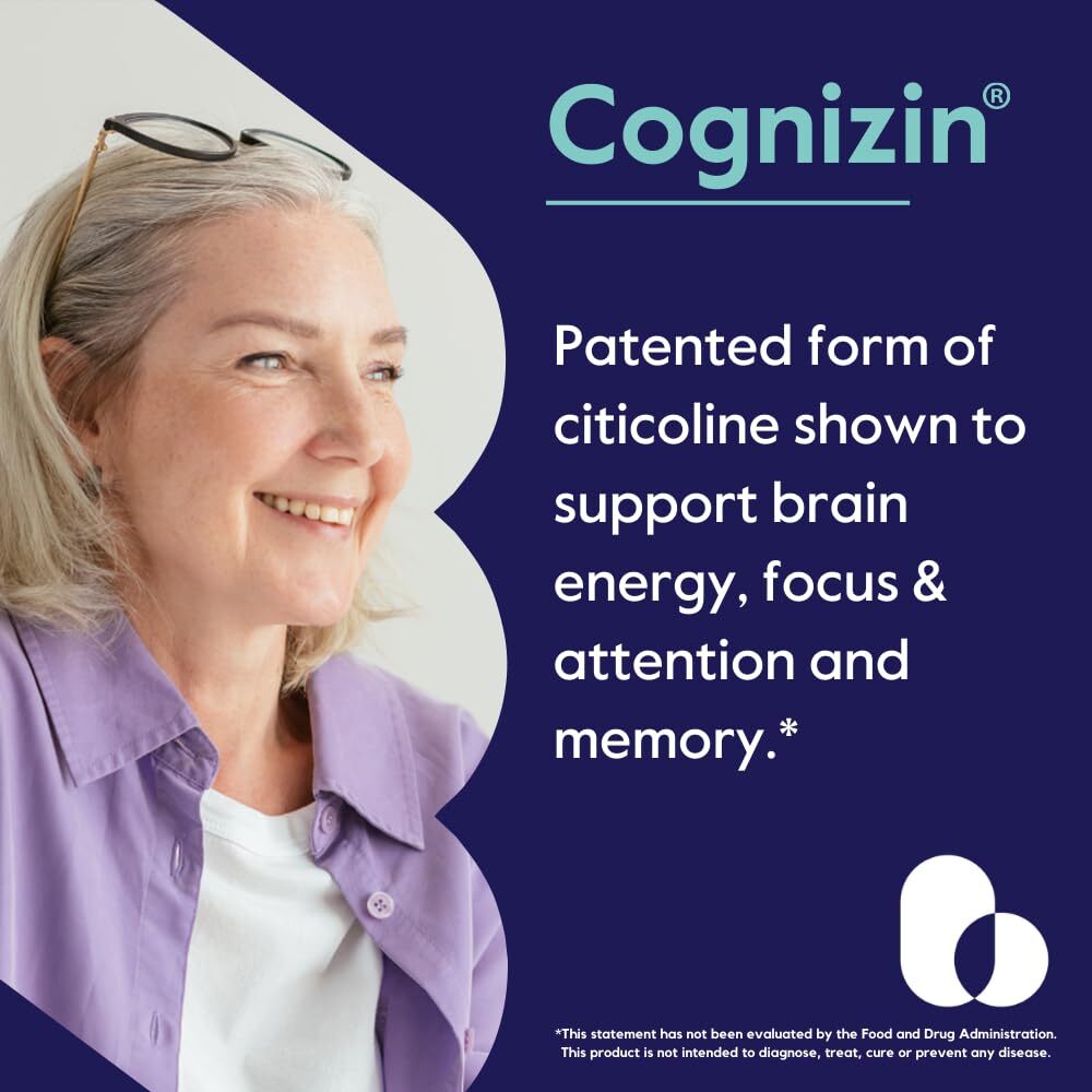 BESTVITE Cognizin 500mg 180 Vegetarian Capsules 60×3 – Clinically Studied Pre…