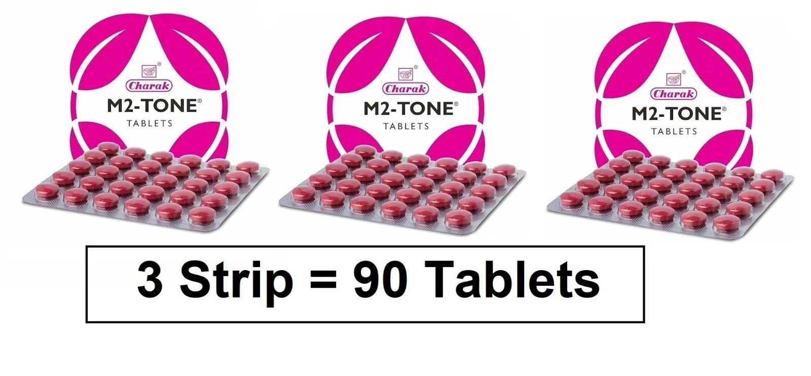 3X Charak M2 Tone 90 Tabs For Women Health – Long Expiry & Free Shipping