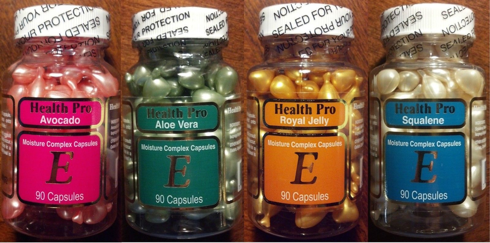 4 bottles Vitamin E Skin Oil avocado/aloe vera/royal jelly/Squalene Set of 4