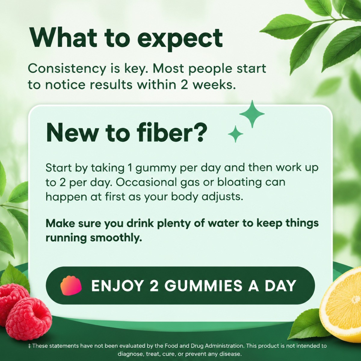 Physician’s Choice Fiber Gummies Gut & Digestion Support Raspberry Lemon