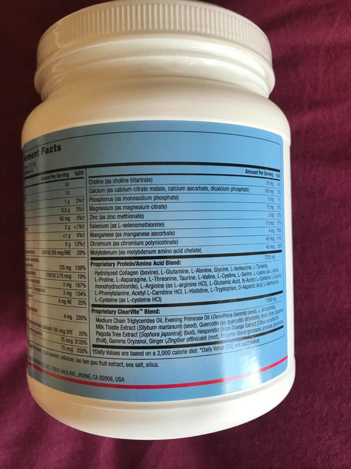 ClearVite CHC by Apex Energetics (K111) 1.21 lbs Chocolate Flavor! Best by 03/28