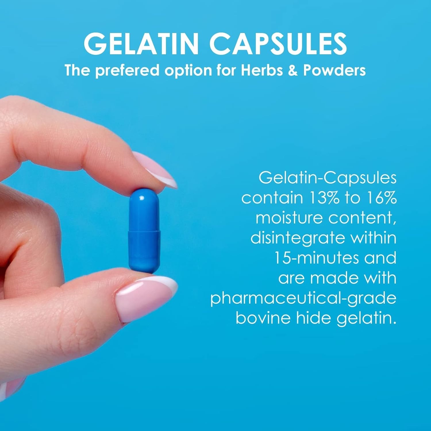 Size 000 Empty Gelatin Capsules Clear – 1000 Count | Gluten Free Kosher Non-
