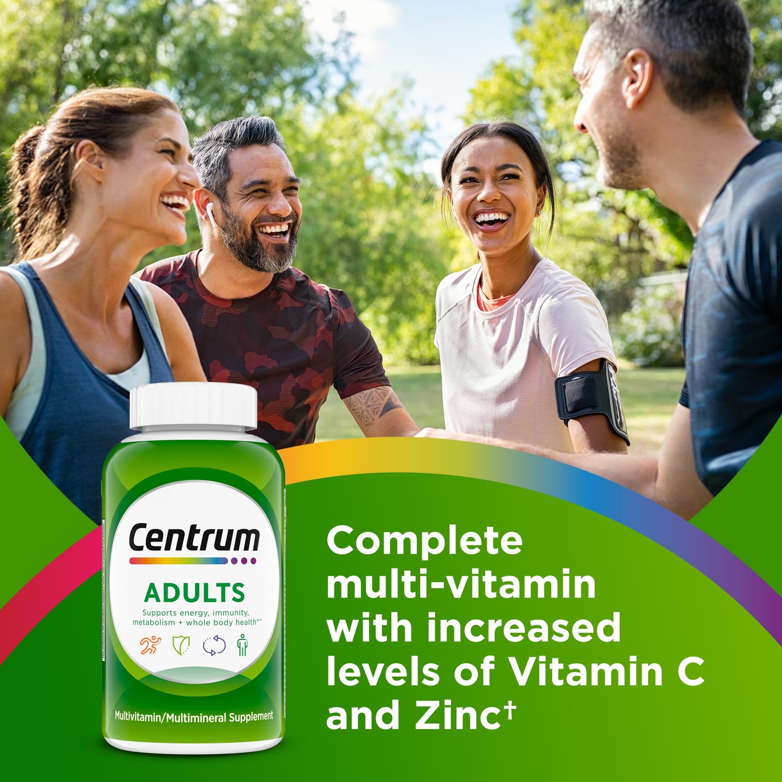 Centrum Adults Multivitamin 200 Tablets Immune Support B C E FROM USA