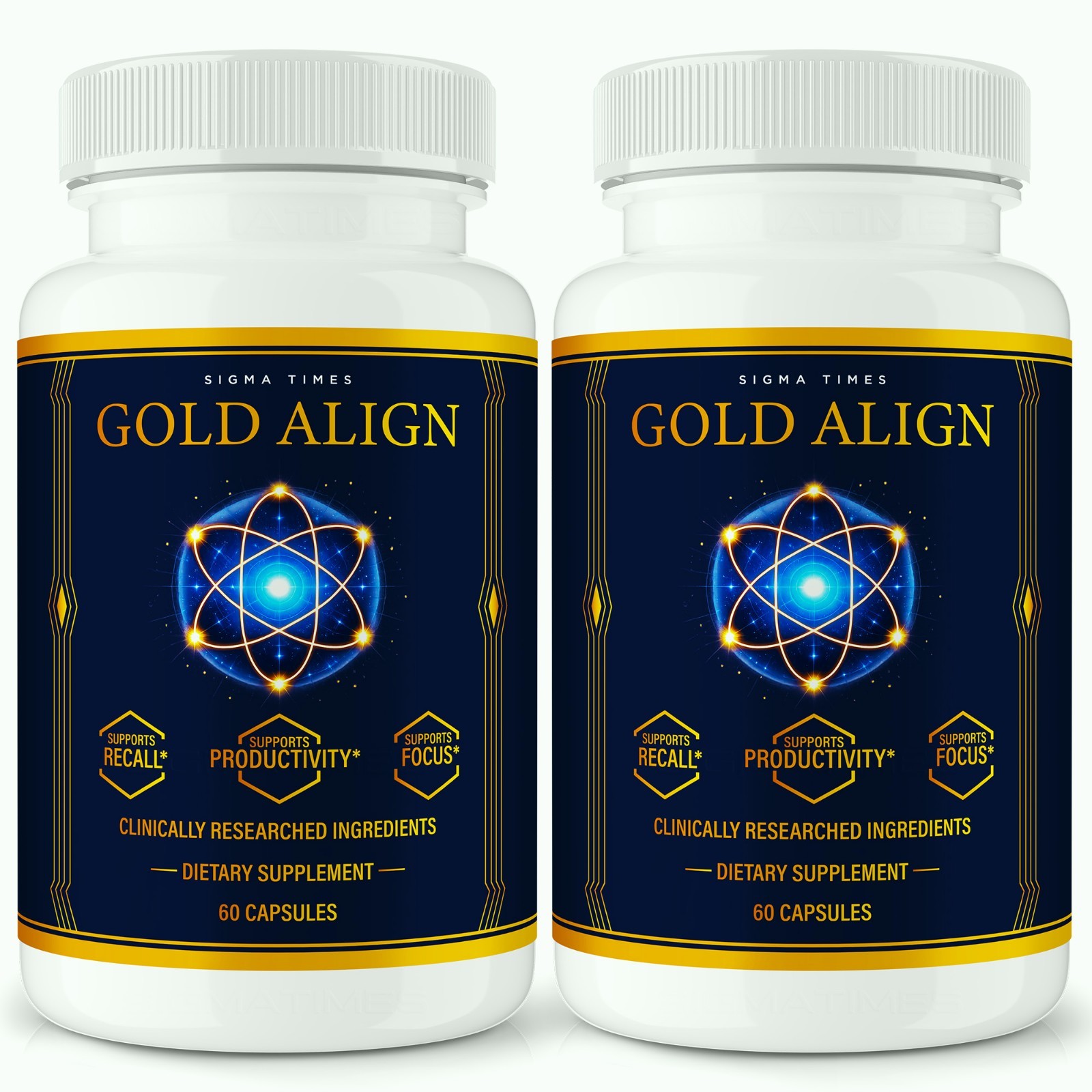 Gold Align Capsules, Official Formula, Brain Health & Memory Support – 2 Pack