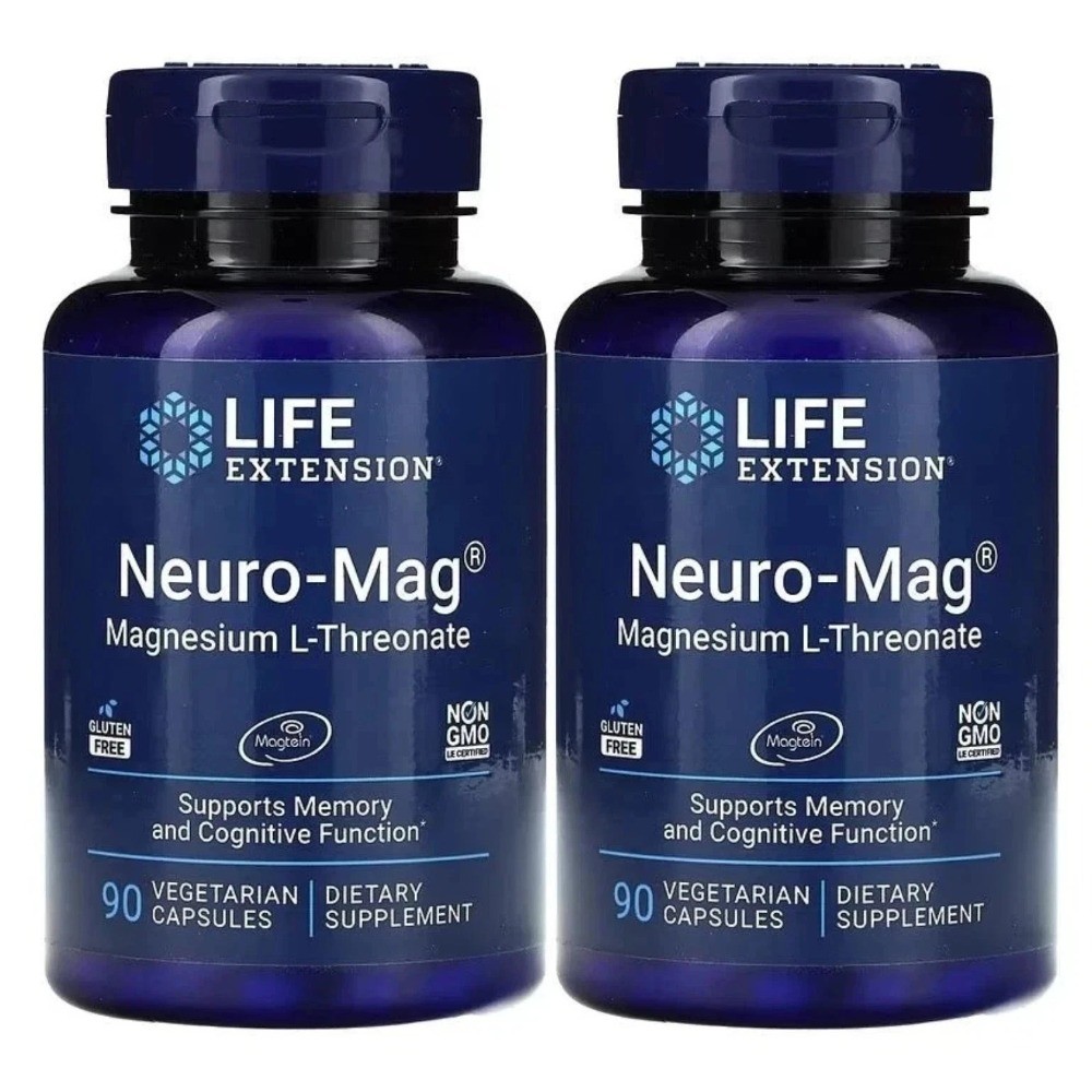 NEW！Neuro-Mag Magnesium L-Threonate from 2000 mg Magtein – Life Extension-2 PACK