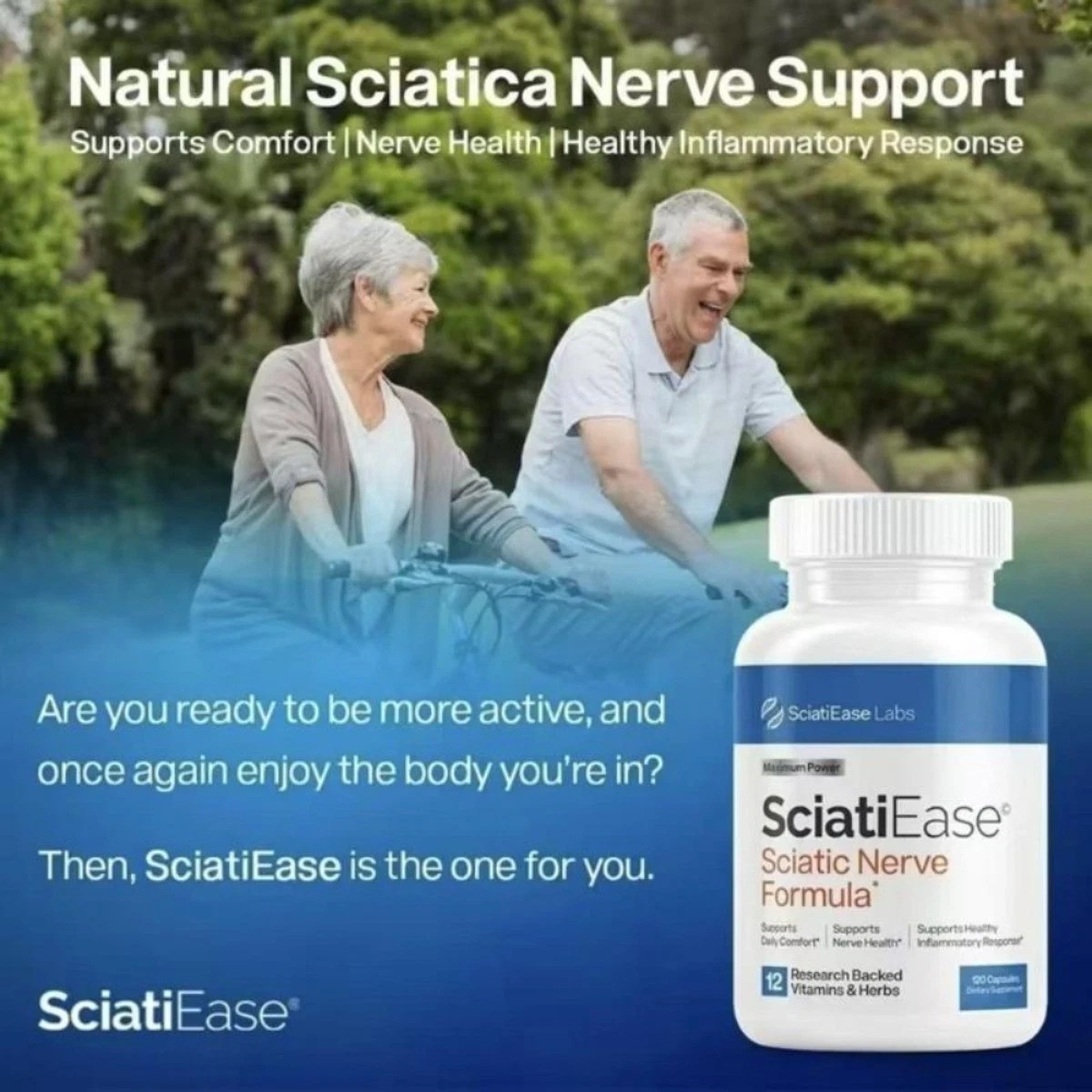 Sciatic Supplement & Nerve Support Pain Nerve 120 for Relief Health, Capsules