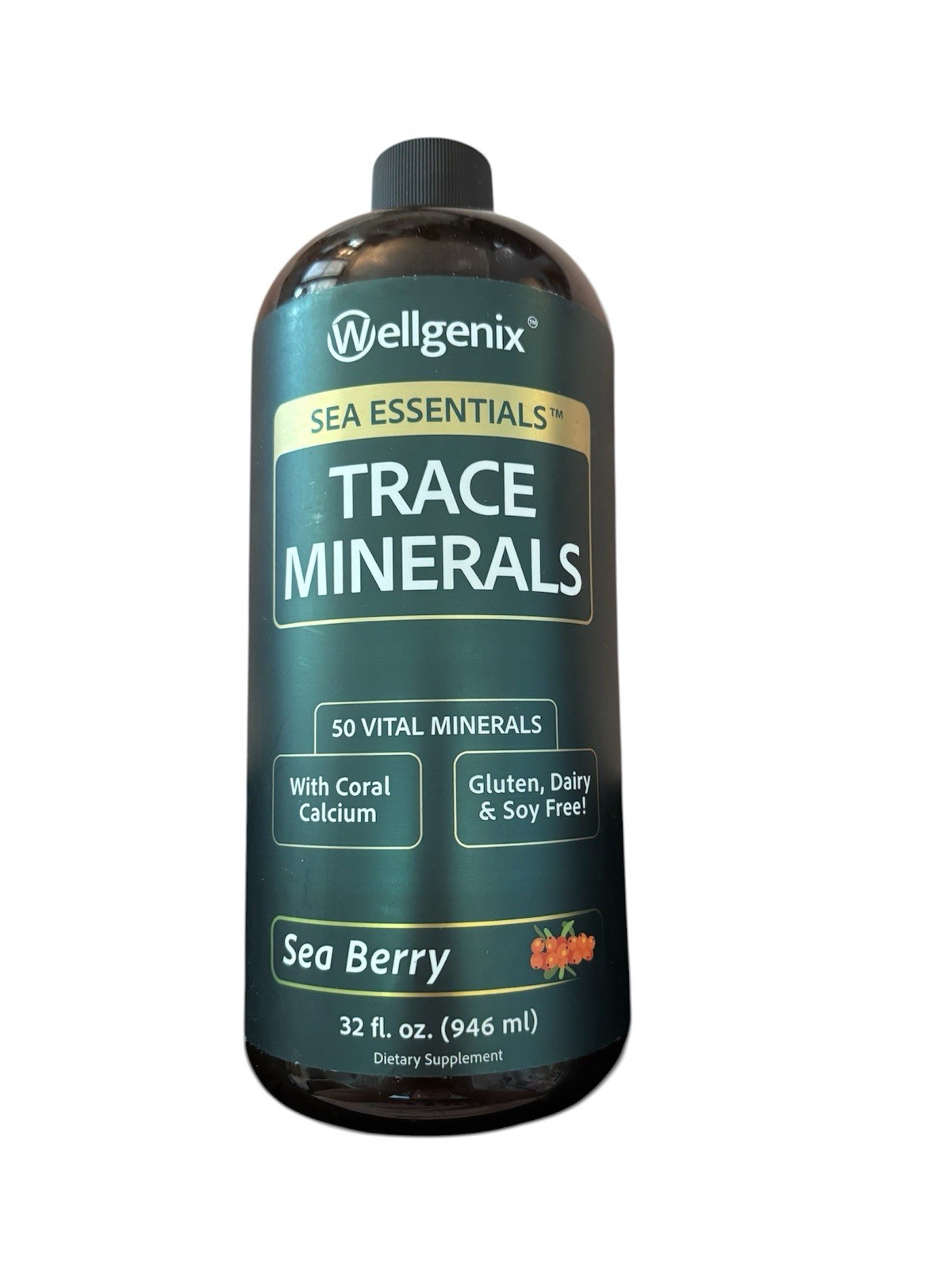 Wellgenix Sea Essentials Vital Nutrients W/ Coral Calcium, See Berry,32fl Oz