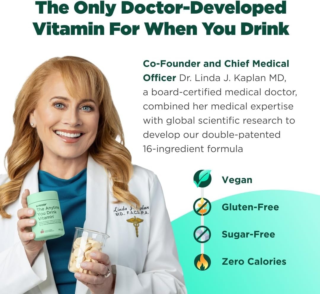 H-PROOF The Anytime You Drink Vitamin Liver Health & Immunity Support with El…