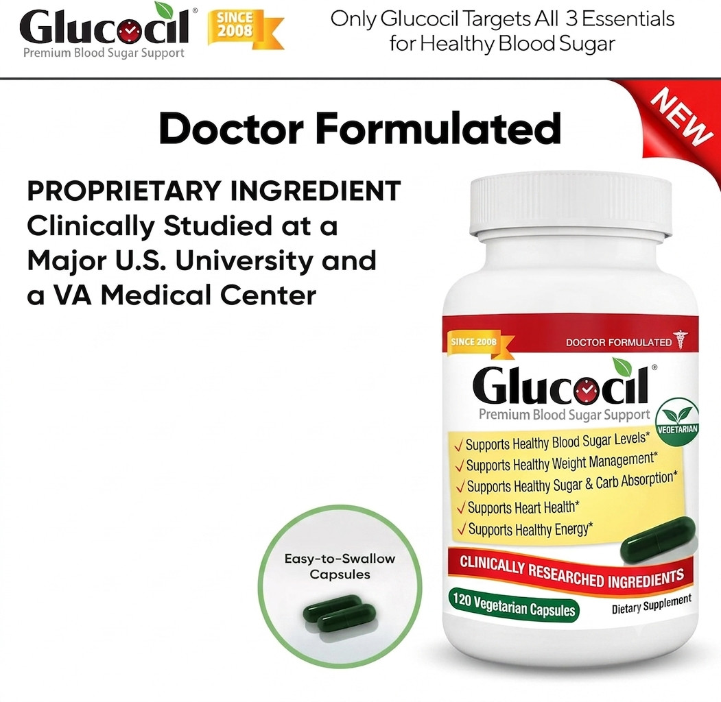 2-Pack Glucocil Blood Sugar Support 30-Day Supply 120 Softgels Each New with Box