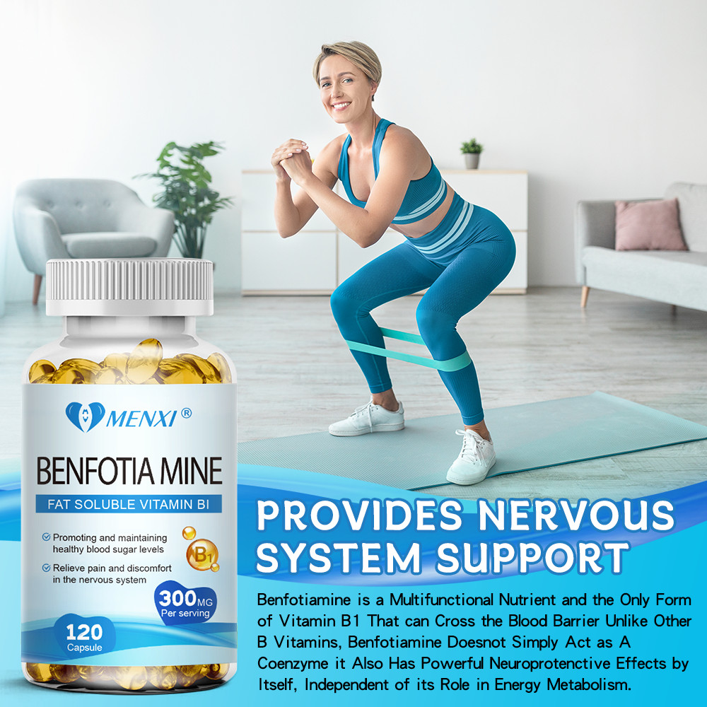 Benfotiamine 300mg 120Caps Vitamin B1 Benfotiamine Thiamine Fat-Soluble
