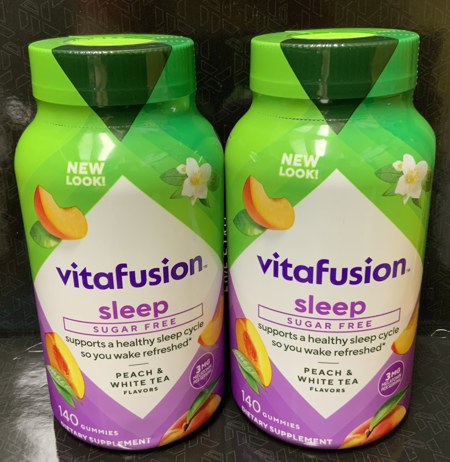 😴 2 x Vitafusion Sleep Gummies 140 In Each, Peach/White Tea Flavor, Exp 12/26