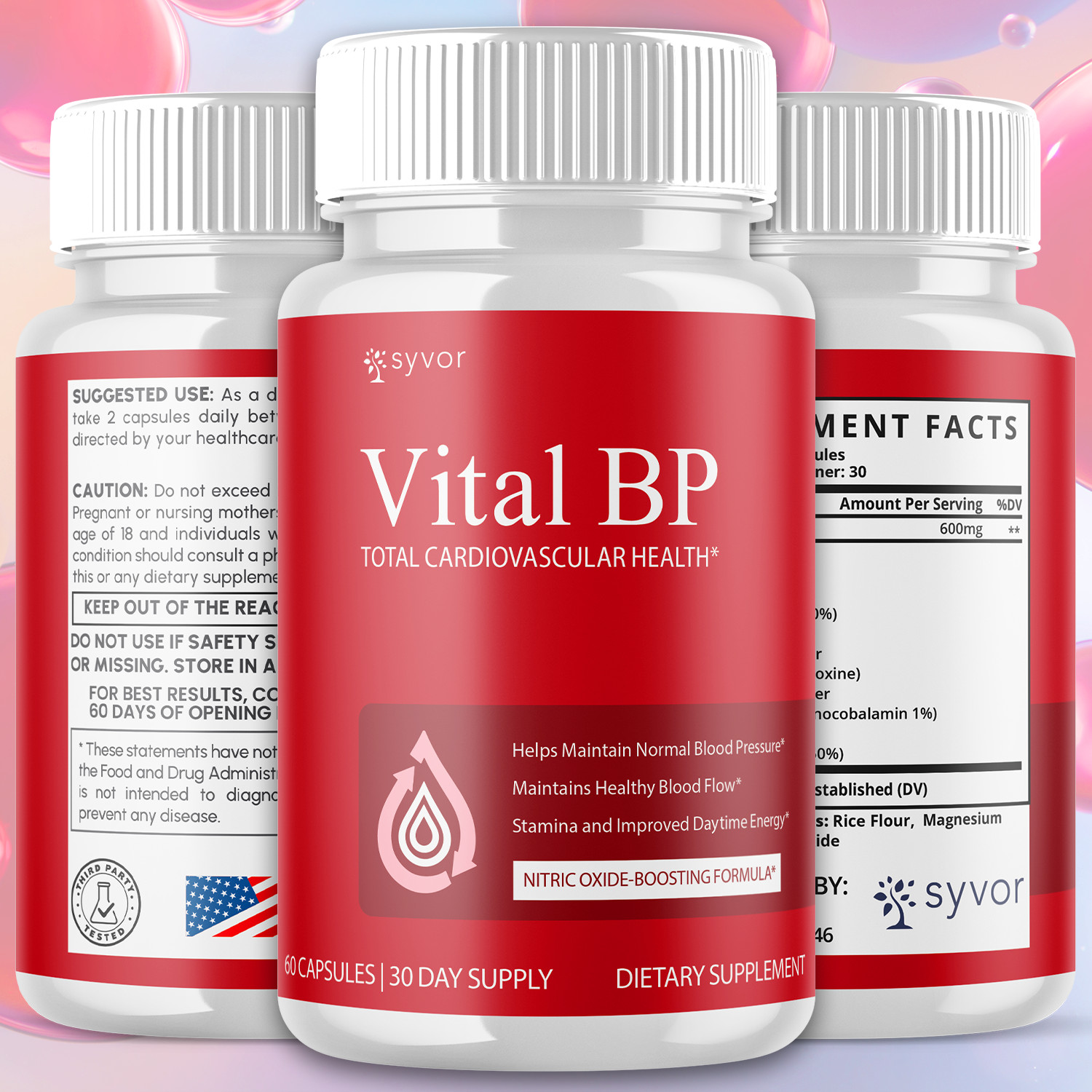 (5 Pack) Vital BP Advanced Blood Support Vitamin Formula VitalBP 300 Capsules