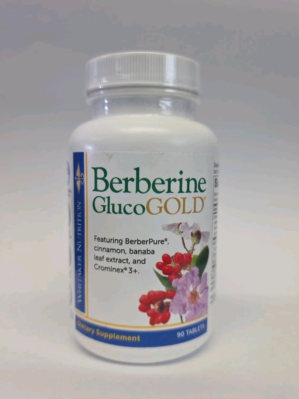 Dr. Whitaker Berberine GlucoGold+ Improved Formula 90 Tabs (EXP:8/2027)