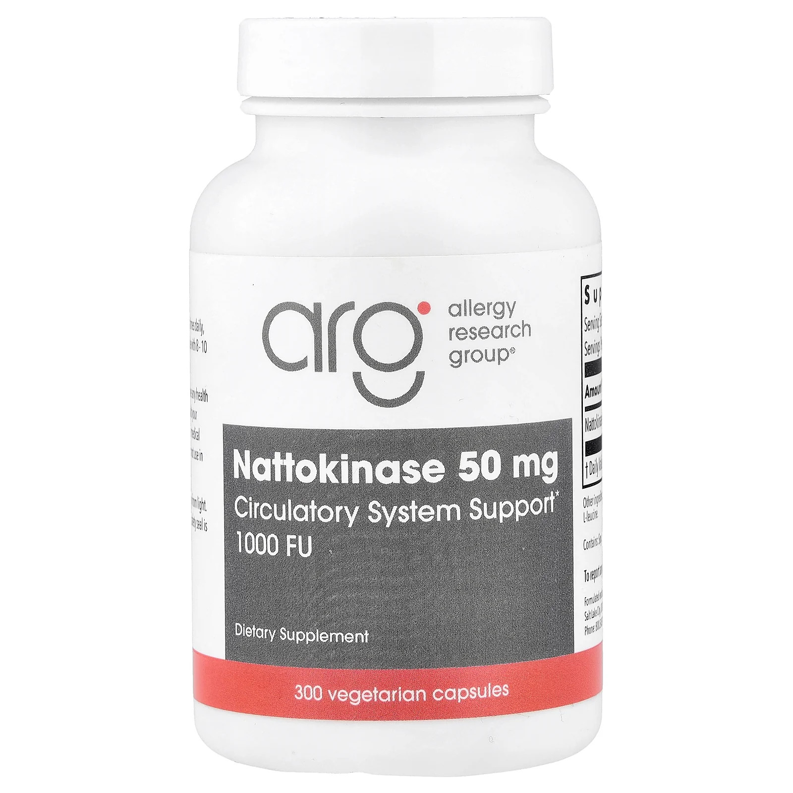2 X Allergy Research Group, Nattokinase, 50 mg, 300 Vegetarian Capsules