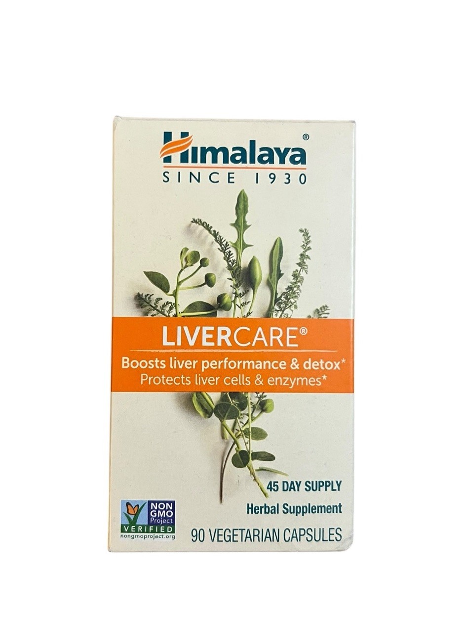 Himalaya LiverCare 90 Vegetarian Caps Dairy-Free, Gluten-Free, GMP Quality 02/29