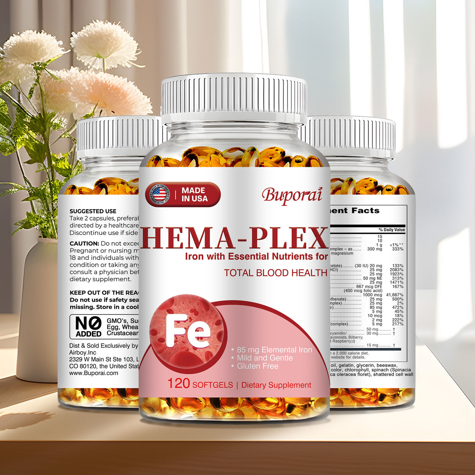 Hema-Plex Iron-Promotes Healthy Blood Circulation And Red Blood Cell Production