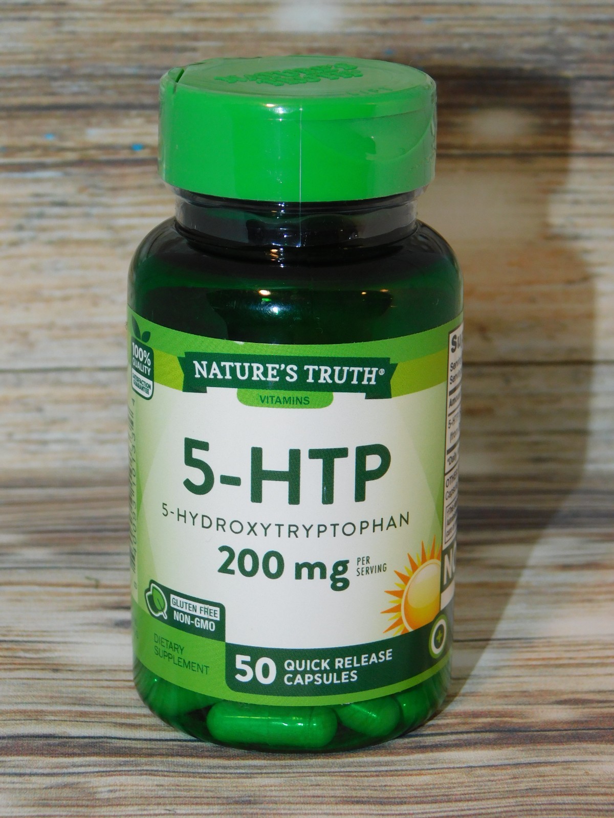 NATURE’S TRUTH 5-HTP 200mg 50ct Quick Release Capsules Dated 12/2025 ― #DK94