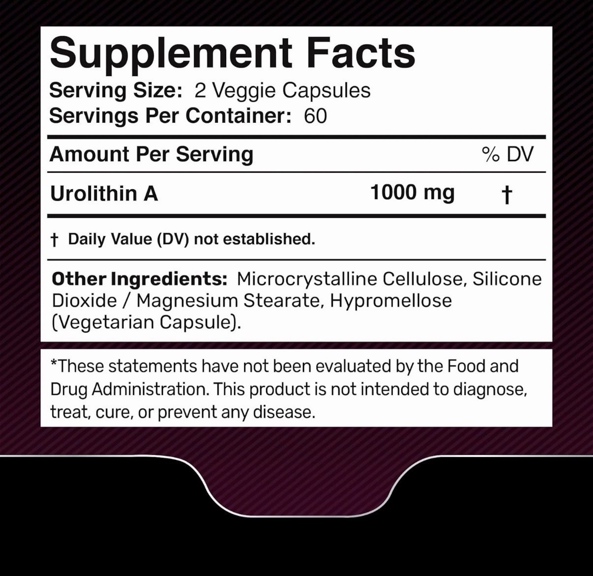 Wellness LabsRX Urolithin A 1000mg Liposomal Ultra Strength 120 Veggie Capsul